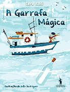 Menino num barco e garrafa na &aacute;gua